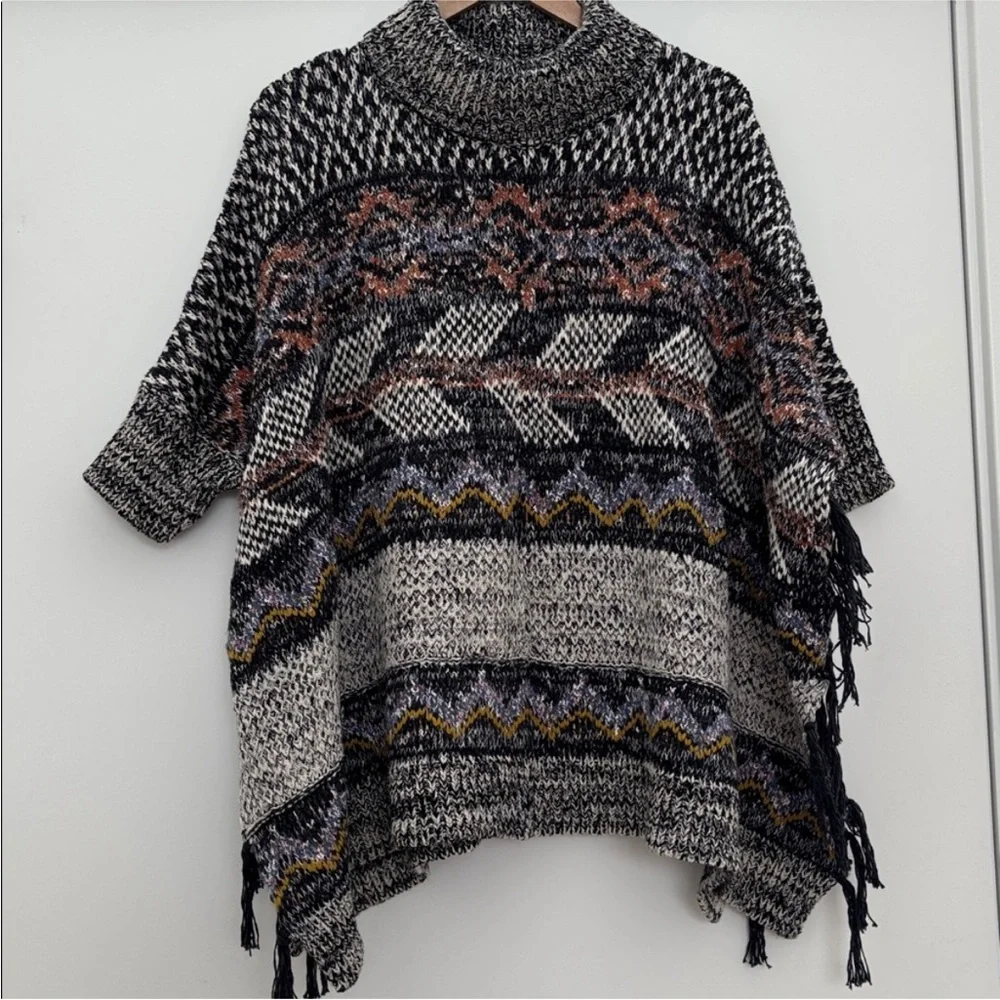 NWT Anthropologie Pilcro Magda Knit Poncho - Picture 8 of 15